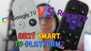 CHROMECAST WITH GOOGLE TV VS ROKU TV: Best Smart TV platform