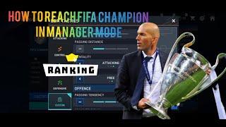 Easy way to get to Fifa champion in manager mode best Tactics 