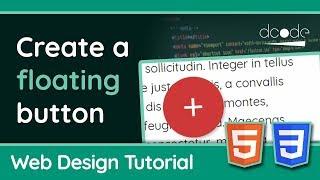 Creating a floating button with HTML5 & CSS3 - Web Design Tutorial