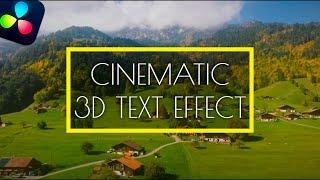 Modern 3D Text Animation in DaVinci Resolve