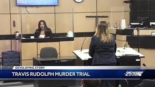Defense cross-examines former girlfriend of Travis Rudolph