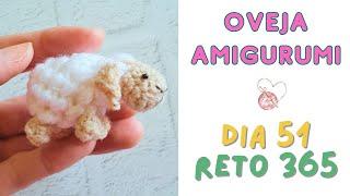 Día 51  Mini Oveja tejida a crochet RETO 365 días #amigurumis #ovejas  #sheep #amigurumi