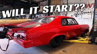 FIRST TIME FIRING UP THE BIG BLOCK CHEVY NOVA! UPDATED IGNITION AND NITROUS CONTROL!