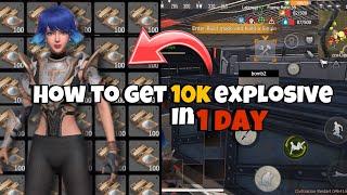How to get 10k Explosive in 1 Day -كيف تحصل على 10000 اكسبلوزف في يوم واحد | Last island of Survival