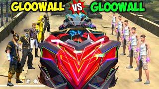 Free Fire Gloowall Skin Fight On Factory Roof  Adam Vs Pro Squad Gloowall Fight | Garena FreeFire 