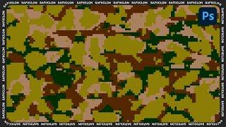 [ Photoshop Tutorial ] How to Make Camouflage Pattern Background in Photoshop