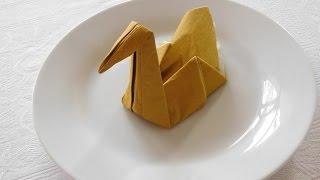 Swan Napkin Folding - How to Make a Swan Napkin - Easy Tutorial