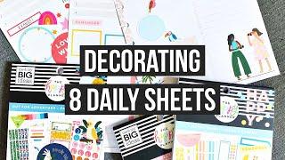 Decorating 8 Daily Sheets! Easy Ways to Make Daily Pages Cute & Functional | The Happy Planner