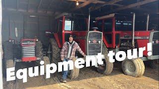 Around the farm with JT.  A much asked for equipment tour!