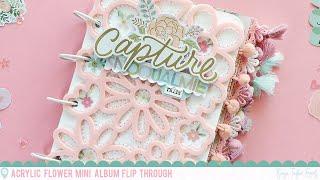 Acrylic Flower Mini Album Flip Through