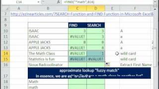 Excel Magic Trick 520: FIND & SEARCH Functions