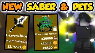 GETTING NEW BEST SABER & PETS!! Update! | Roblox Saber Simulator