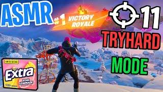 ASMR Gaming  Fortnite Tryhard Victory! Relaxing Gum Chewing  Controller Sounds + Whispering 