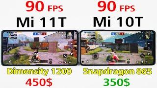 Xiaomi Mi 11T vs Xiaomi Mi 10T PUBG MOBILE TEST - Dimensity 1200 vs Snapdragon 865 PUBG TEST