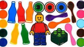 Nik-L-Nip Wax Bottle Jelly Coloring | Eyeball, Spoon Jelly | Menggambar Dan Mewarnai Lego man, block