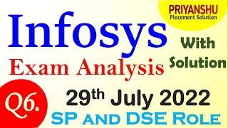 Infosys SP DSE Today's Analysis | Infosys SP and DSE Coding Questions | Infosys Programming