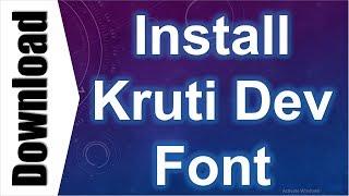 How to Install Kruti Dev Font in Windows 10 