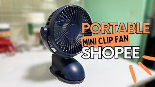 Clip Fan | Portable Fan | 10,000mah Rechargeable Mini Fan | Shopee budol