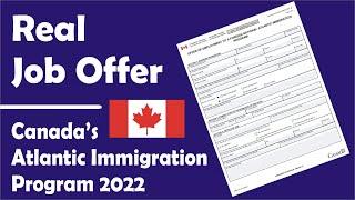 Real Job Offer Letter Canada for Atlantic Immigration Program 2022 | Canada Immigration 2022