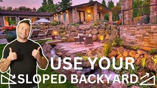 Backyard Slope Solutions (How to USE your Sloped Backyard)