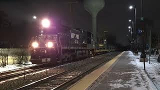 NS 4700 long hood forward leads military loads CPKC 462 in Northbrook