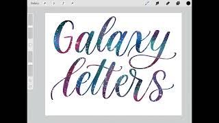 Galaxy Letter Tutorial | iPad Procreate Lettering Project #procreatetutorials #lettering