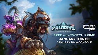 Paladins - Twitch Prime King Bomb King & Primal Prowler Mount