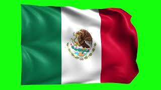 Green screen Footage | Mexico Waving Flag Green Screen Animation | Royalty-Free