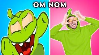 Om Nom - Rainbow Eggs | Stone Age Noms | Parody of Om Nom's Story (Cut the Rope) | Woa Parody
