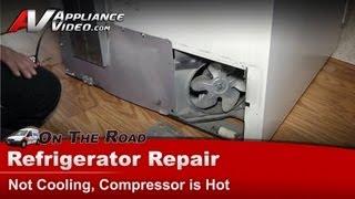 Amana Refrigerator Repair - Not Cooling, Compressor Is Hot - Condenser Fan Motor