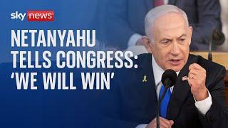 Netanyahu calls protesters 'Iran's useful idiots' as he addresses Congress | Israel-Hamas war