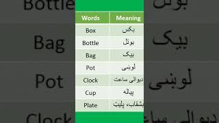 English to Pashto words | english basic words | englearner the ul english