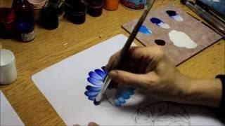 Рисуем цветы в урало-сибирской технике росписи. По учебнику профессора В. Бадаева