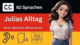 Deutsch lernen mit Untertitel | Deutsch A1 - A2 | Julias Alltag | German for beginners
