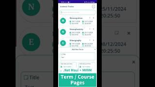 .NET MAUI: Modern Term & Course Screens UI Design
