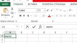 MS Excel бағдарламасымен жұмыс негіздері