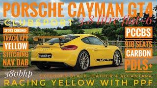 Porsche Cayman GT4 Clubsport Manual 981 Every Factory Option - PCCBs 918 Carbon Seats! For Sale UK