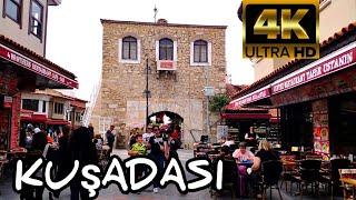 KUŞADASI CITY CENTER WALKING TOUR | 4 April 2022 | 4k UHD 60fps