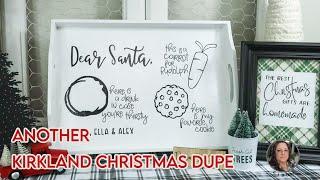 Kirkland Christmas Decor Dupe DIY | DIY Dear Santa Tray