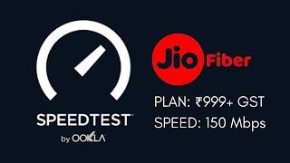 Jio Fiber Speed test || 150Mbps || ₹999+ GST Plan.