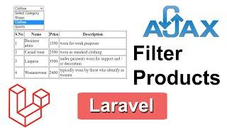 How To Filter Products Using Ajax In Laravel In Hindi | How To Filter Data Using Ajax In Laravel