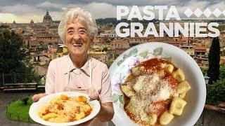 95yr old Mirella from Rome makes gnocchi with tomato sauce! | Pasta Grannies