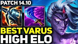 RANK 1 BEST VARUS DOMINATING HIGH ELO IN PATCH 14.10 | League of Legends