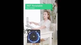 360°Rotating Laptop Stand With Phone Holder Adjustable Portable Stand for 10 inch to 17 inch Laptop