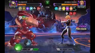 AQ Raid : HULKBUSTER vs INVINCIBLE WOMAN #raid #marvelcontestofchampions #mcoc