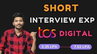In Short TCS digital interview experience   TCS Digital interview experience for freshers