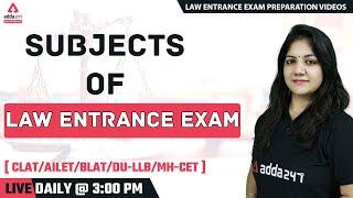 Subjects of Law Entrance Exam | CLAT/AILET/BLAT/DU-LLB/MH-CET | Adda247 Law Entrance