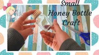 honey bottle craft / glass bottle craft idea / dabur honey bottle craft / acrylic painting on bottle