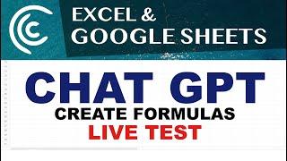 CHAT GPT - Create Excel & Google Sheets Budget - Live Stream