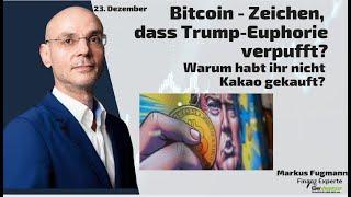 Bitcoin - Zeichen, dass Trump-Euphorie verpufft? Marktgeflüster Teil 2